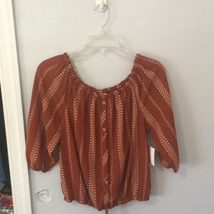Off-the-shoulder blouse